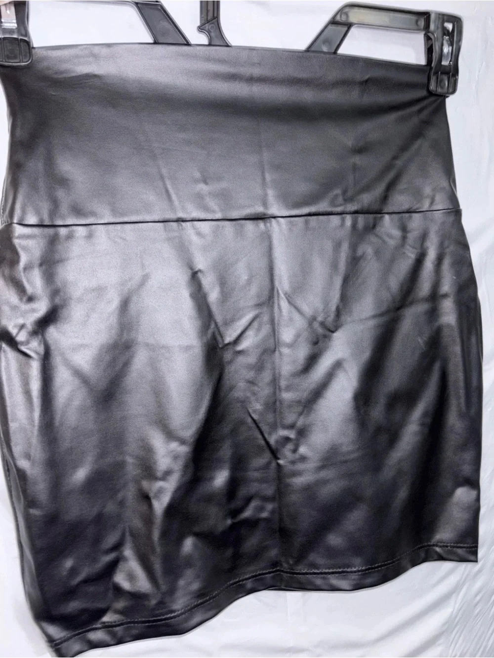 Windsor Black Faux Leather Mini Skirt